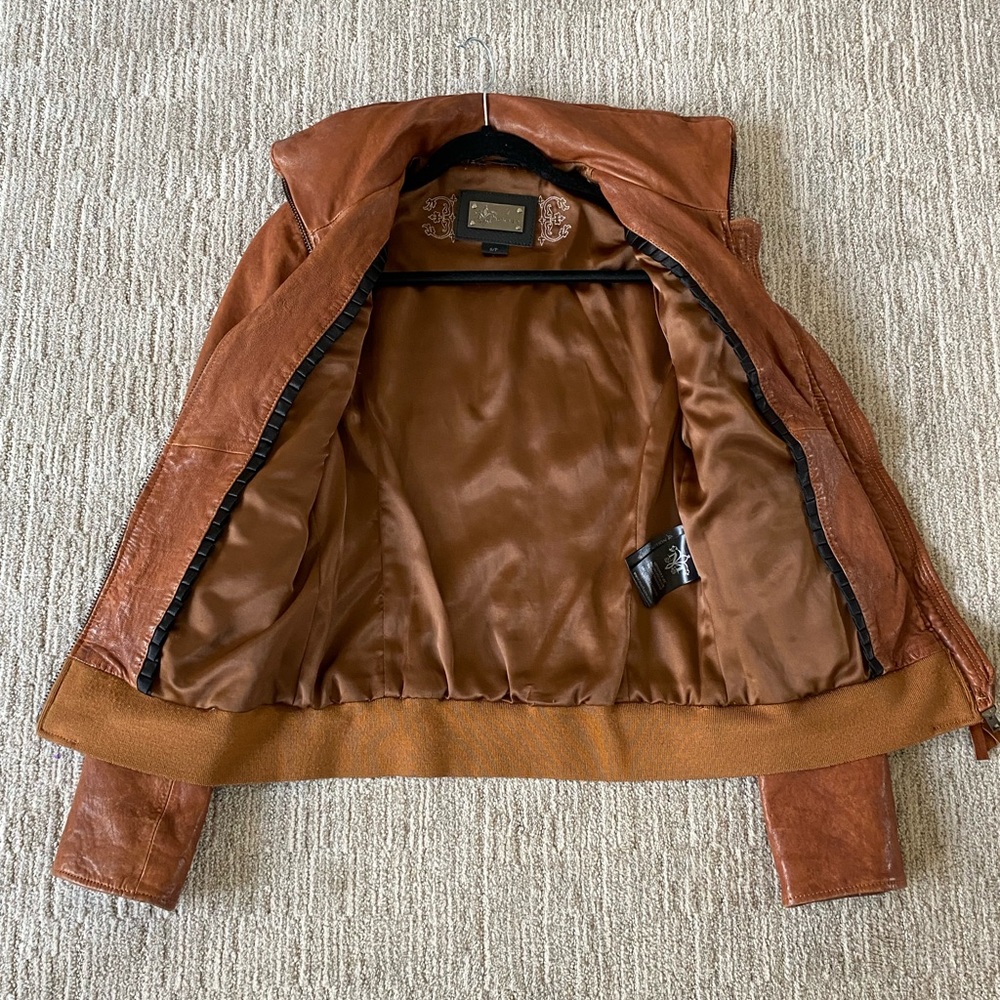 Mackage Cognac Leather Jacket | S - Picture 3 of 16